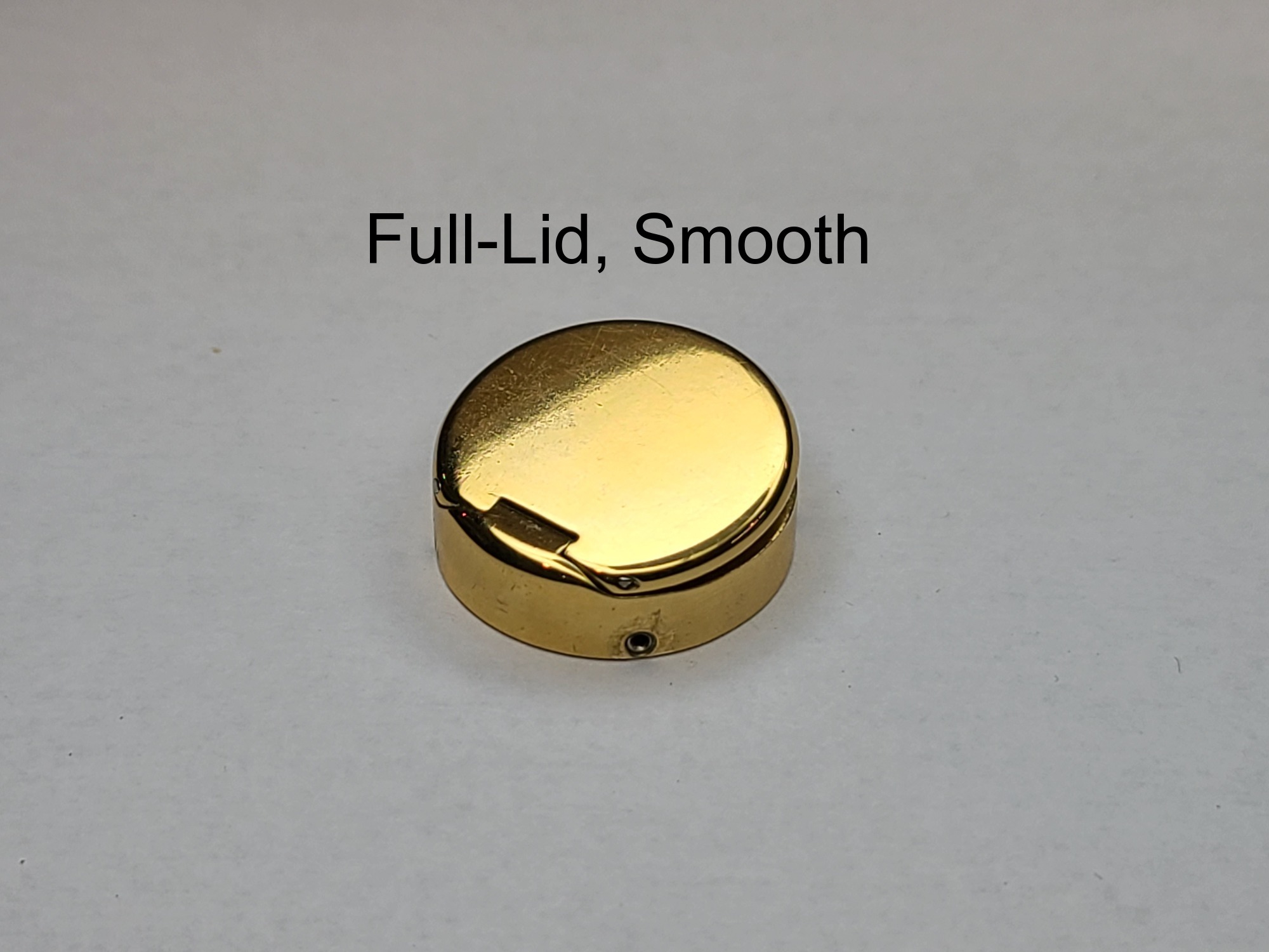 Lacquered Brass, Full Lid Smooth Thumb Rest